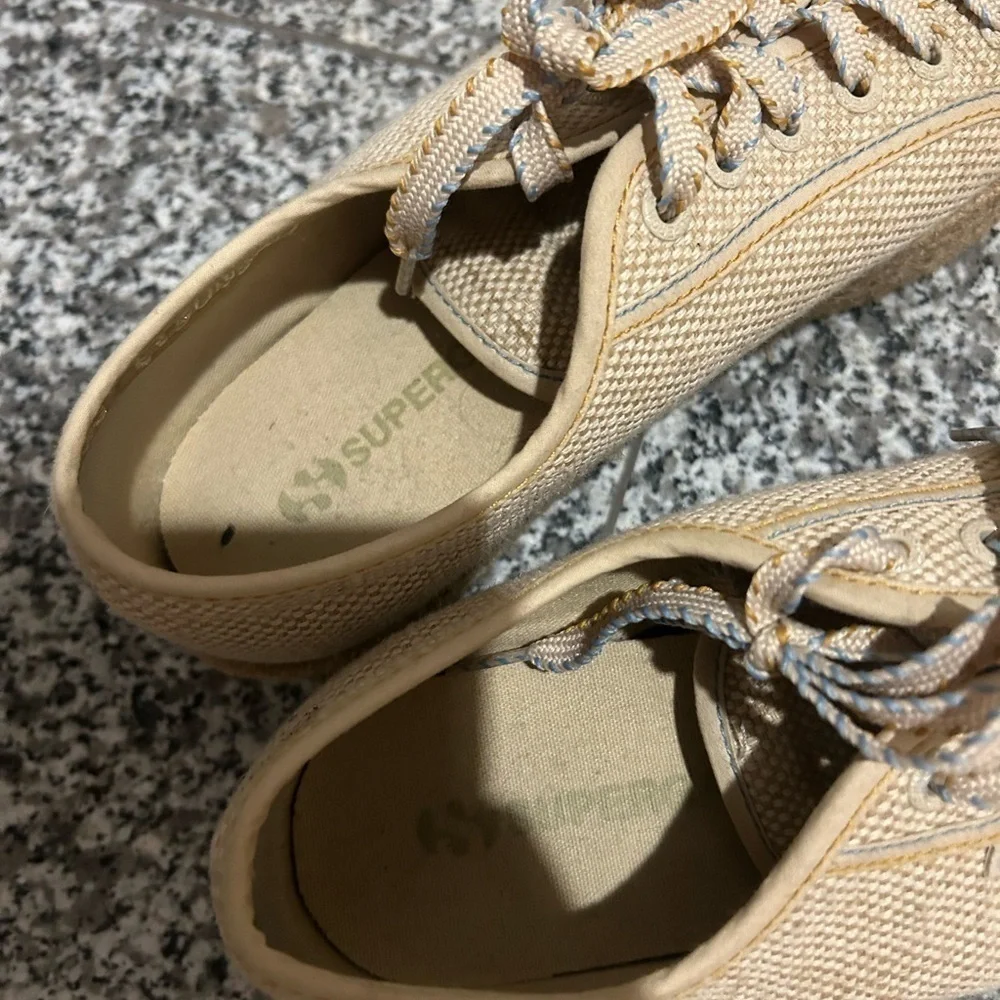 Sugerpga Espadrille Lace Up Flatforms Size 10.5